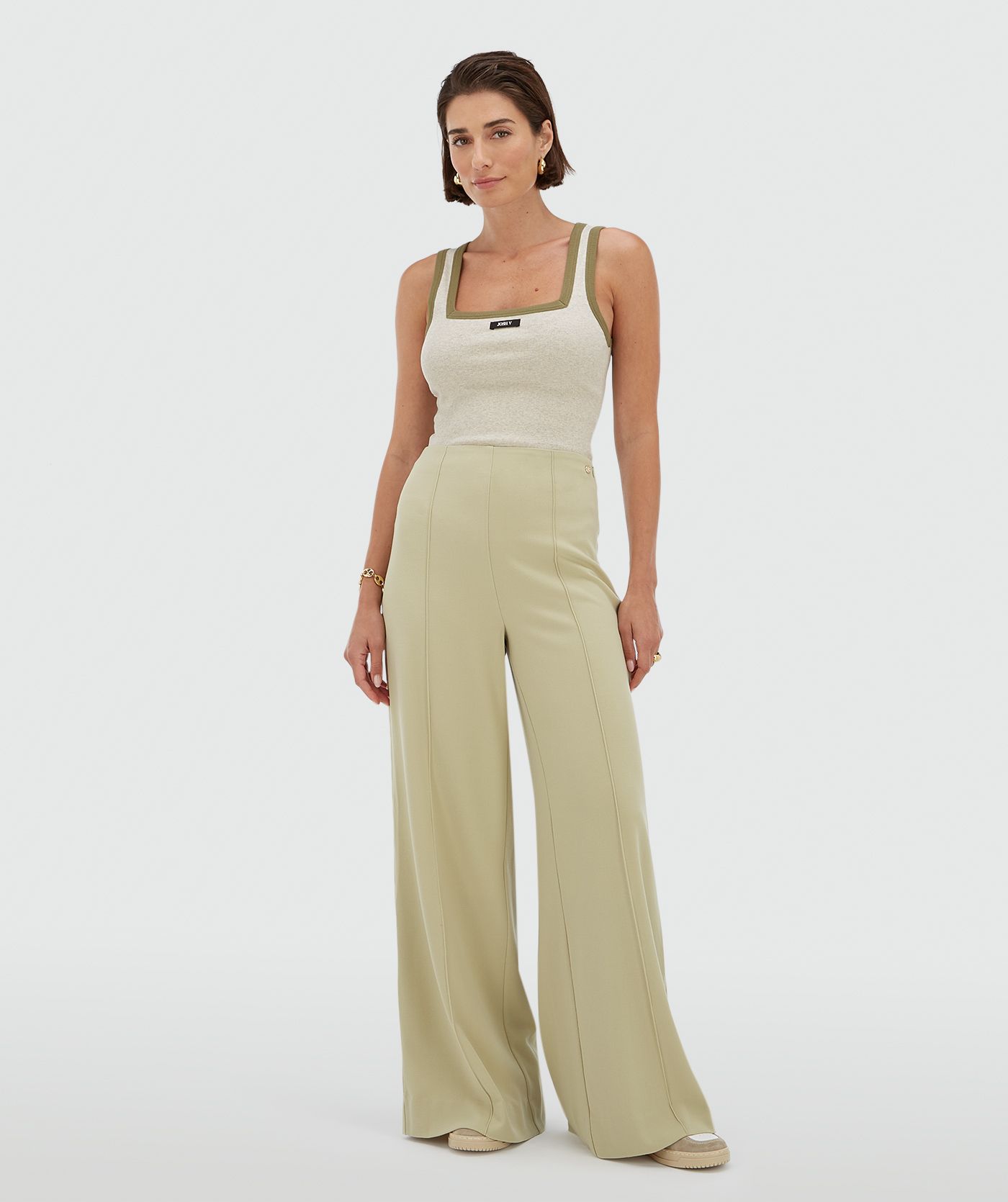 VIVA high waisted wide leg pantalon