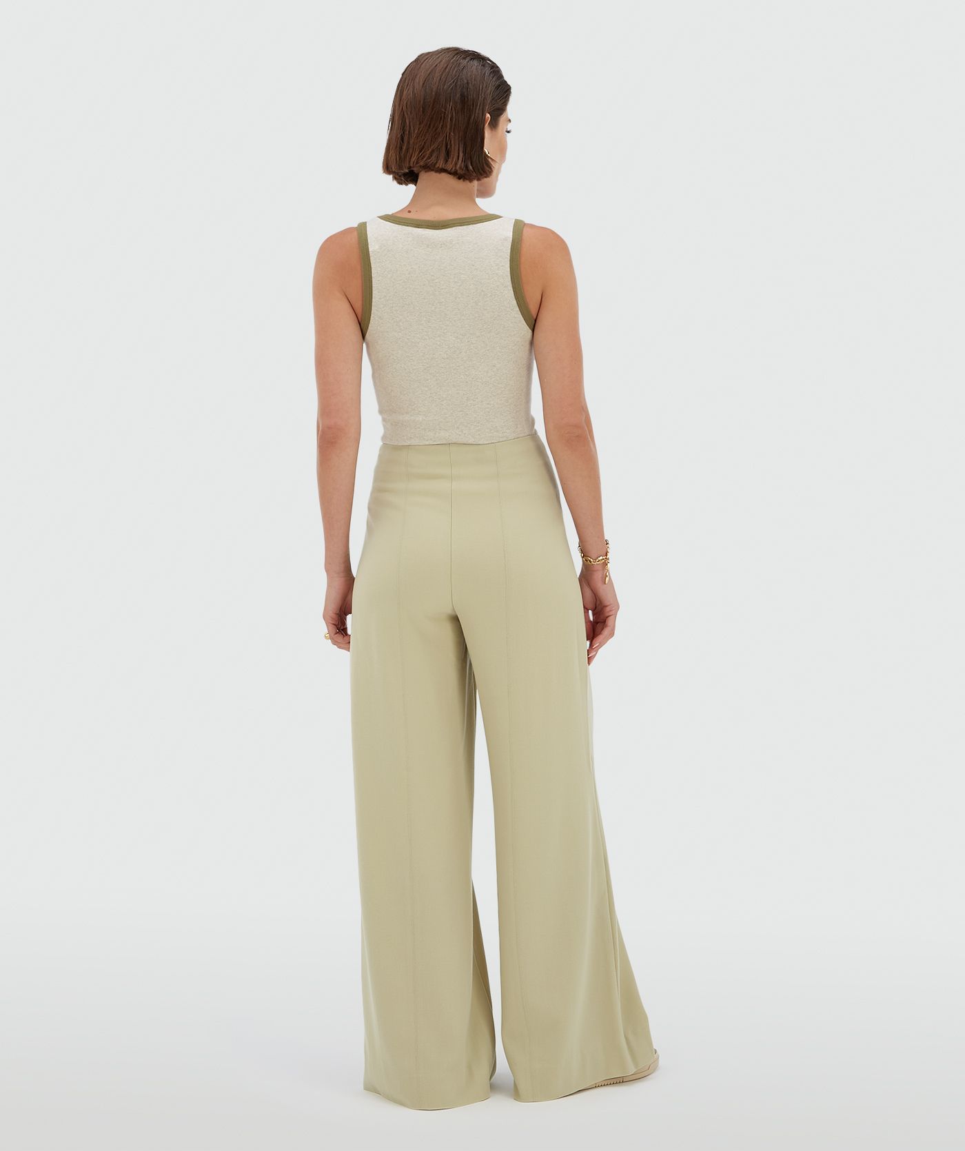 VIVA high waisted wide leg pantalon