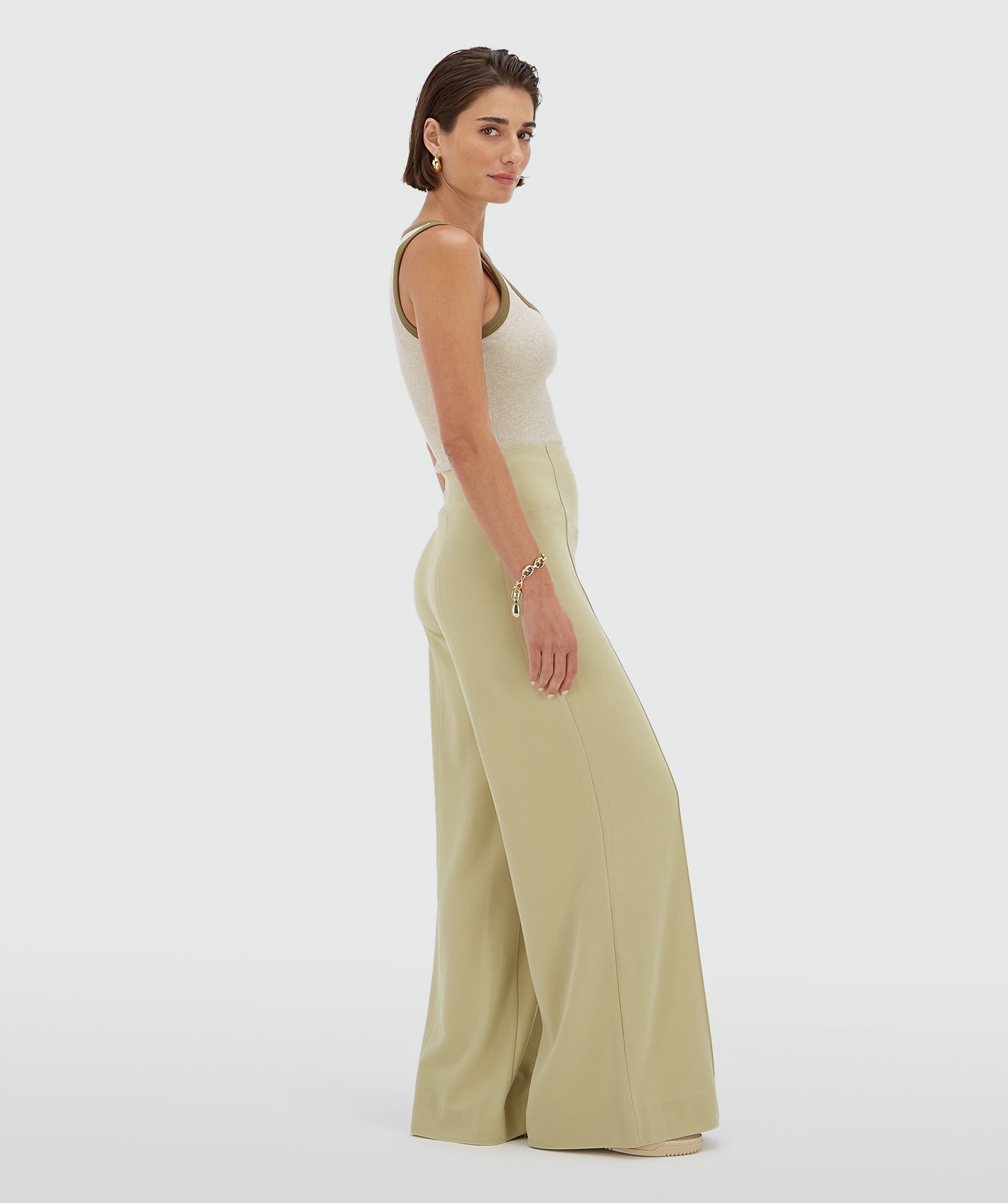 VIVA high waisted wide leg pantalon
