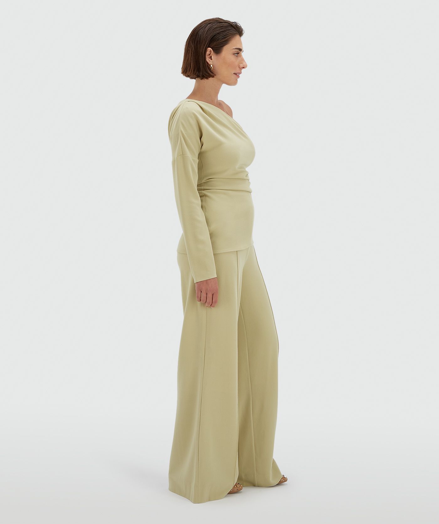 VIVA high waisted wide leg pantalon