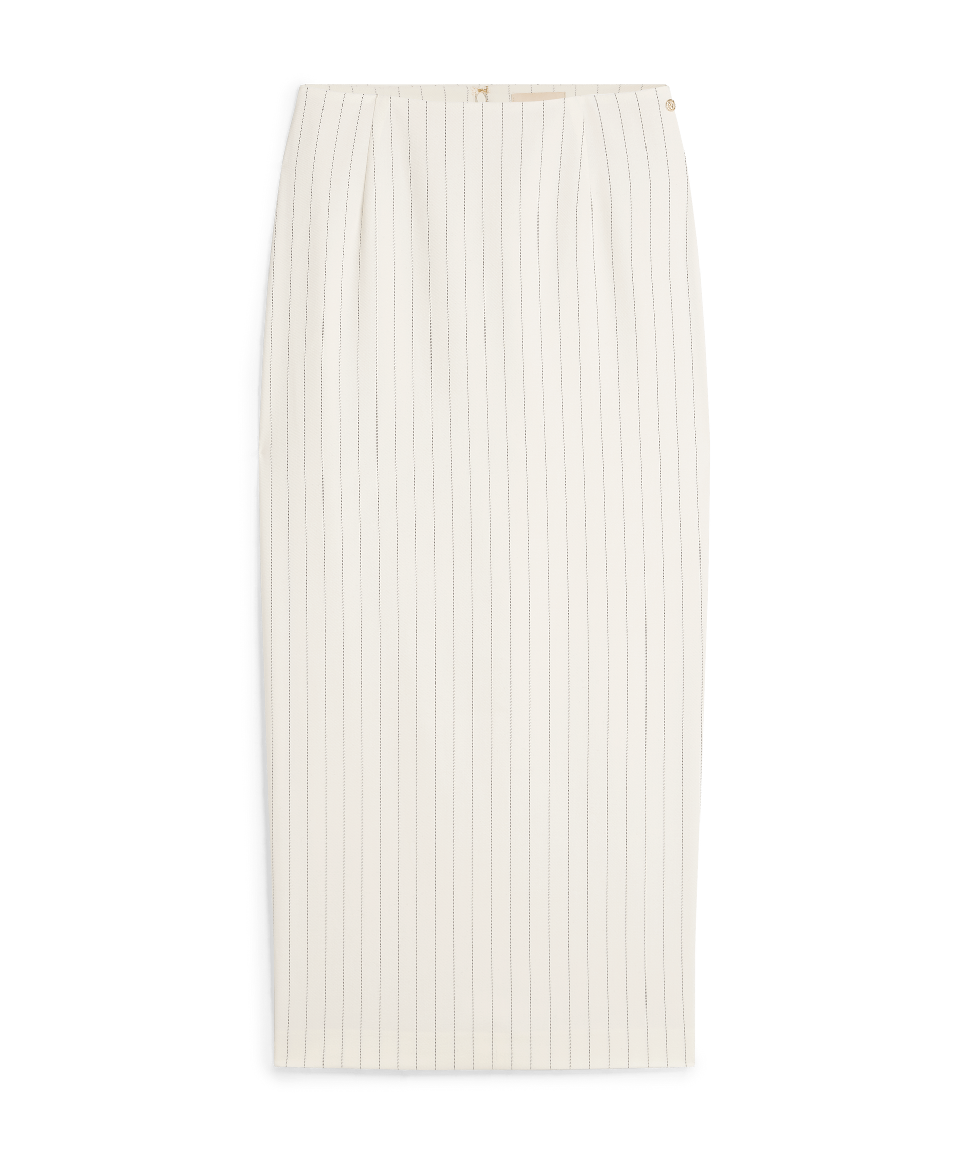 XENIA fitted midi skirt with pinstripe