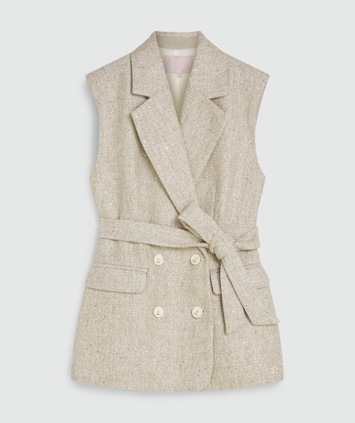 YARA glitter blazer waistcoat