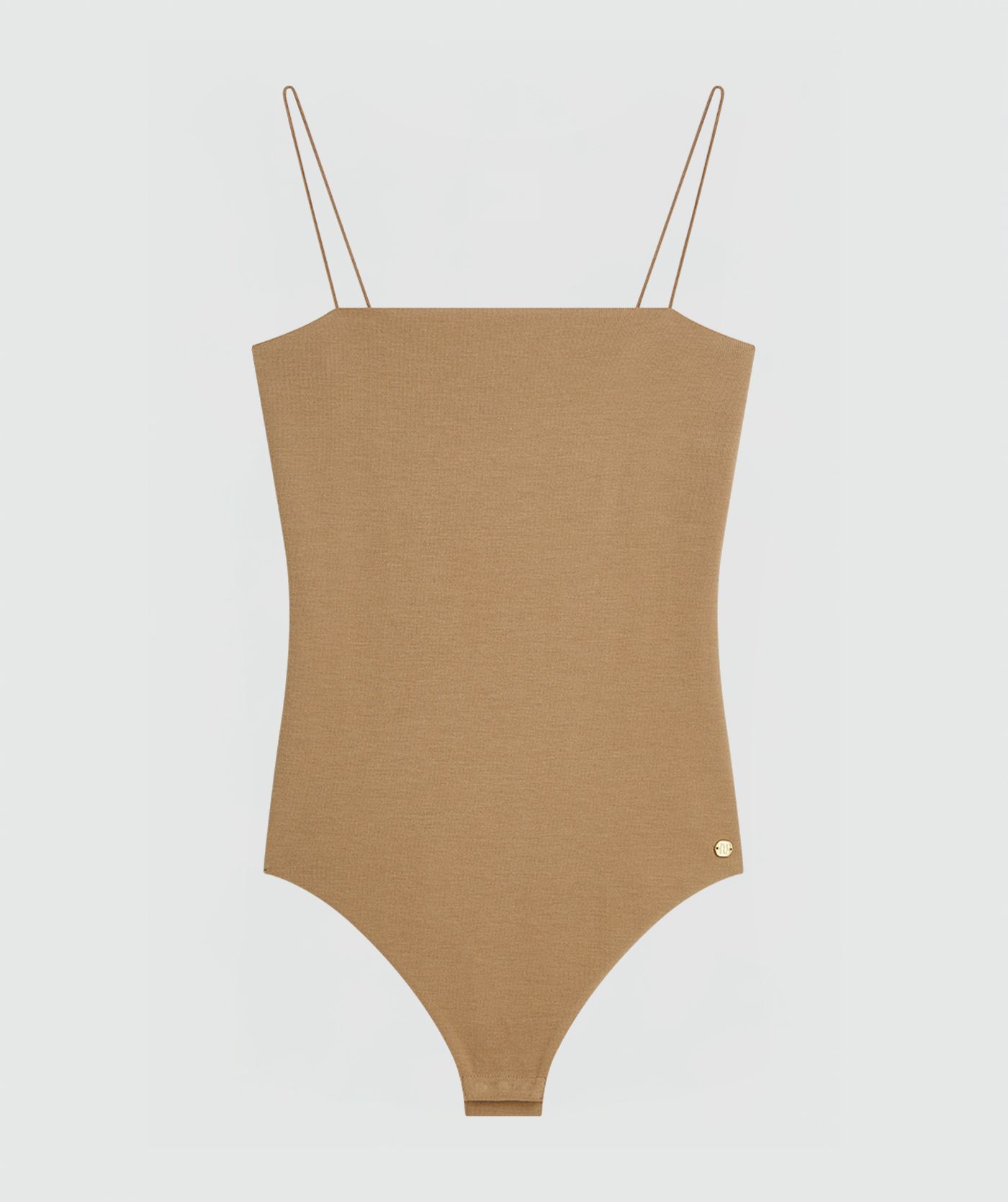 Body met dunne bandjes in de kleur Light Khaki