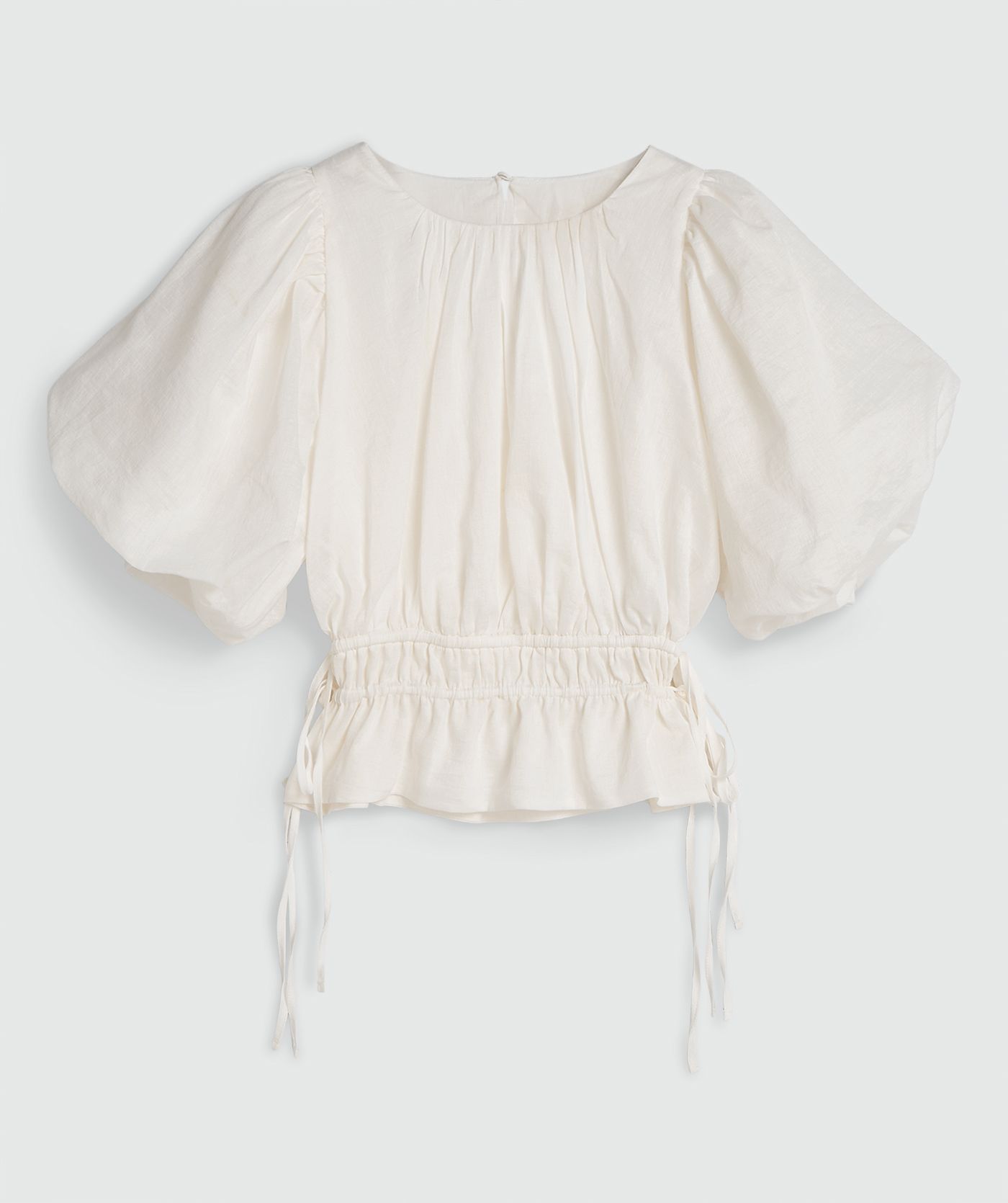 ZAYLA regular fit top with puff sleeves Off White , JOSH V