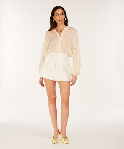 NABILIA dames blouse - Off White Light Lemon | JOSH V | Official online