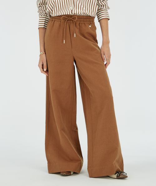 AGNES mid rise wide leg broek