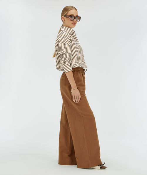 AGNES mid rise wide leg broek