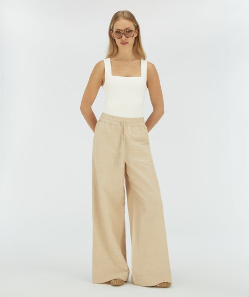 AGNES mid rise wide leg broek