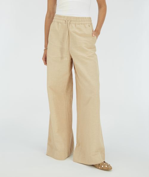 AGNES mid rise wide leg broek