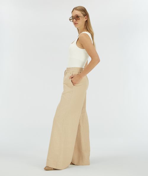 AGNES mid rise wide leg broek