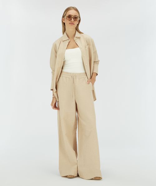 AGNES mid rise wide leg broek
