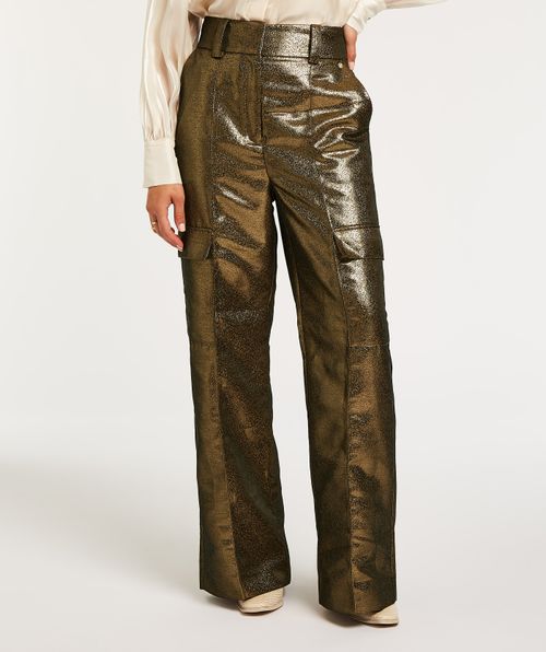 ALI straight fit pants in metallic