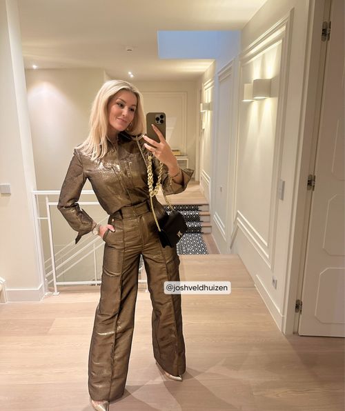 ALI gerade straight fit Hose in Metallic