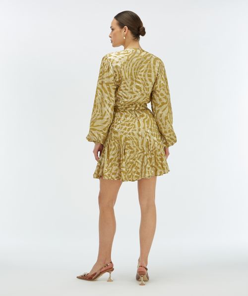 ALIYA overslagjurk met lurex