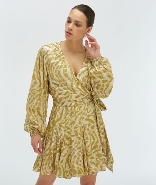 ALIYA overslagjurk met lurex