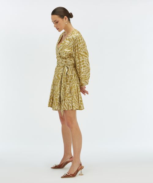 ALIYA overslagjurk met lurex