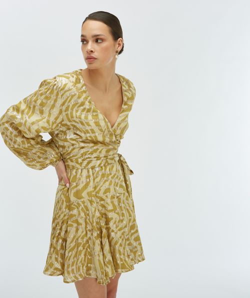 ALIYA overslagjurk met lurex