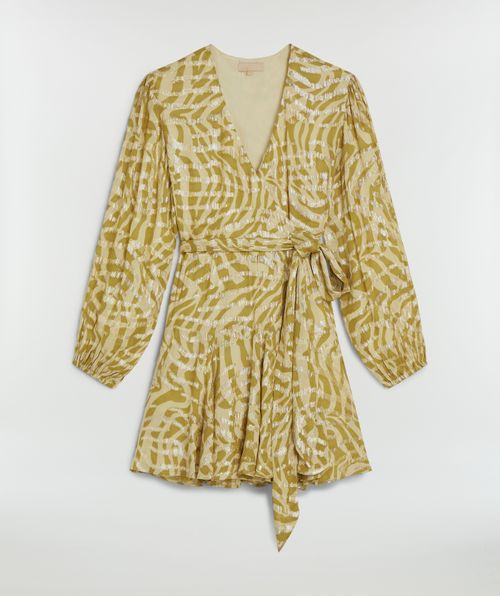 ALIYA overslagjurk met lurex