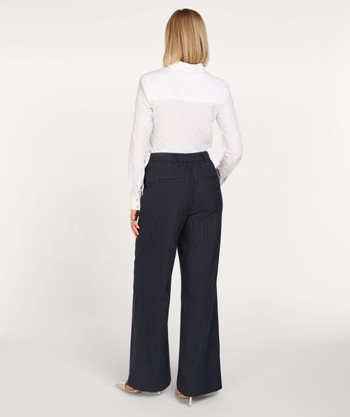 ARCHER mid rise wide leg pants with pinstripe