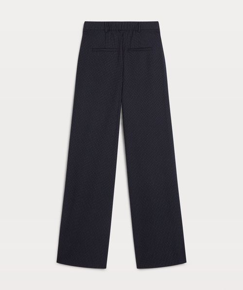 ARCHER mid rise wide leg pants with pinstripe