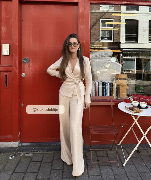 ARIES mid rise wide leg pants
