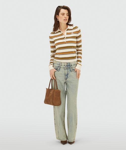 AUDREY Slim-Fit gestreifter Pullover