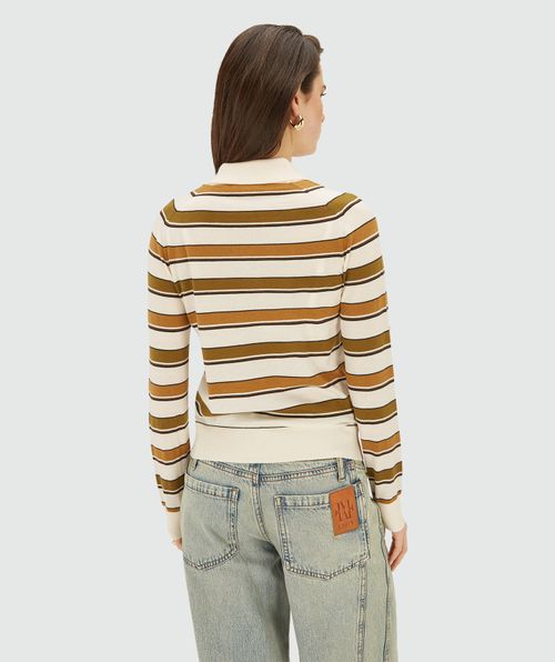AUDREY Slim-Fit gestreifter Pullover