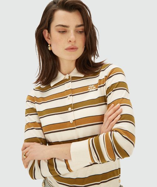AUDREY Slim-Fit gestreifter Pullover