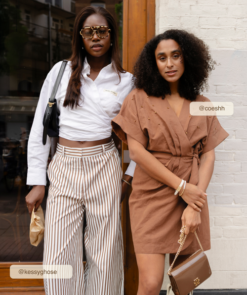 BANKS cropped blouse met striksluiting