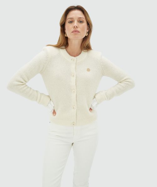 BEBE cardigan with removable ruffle details