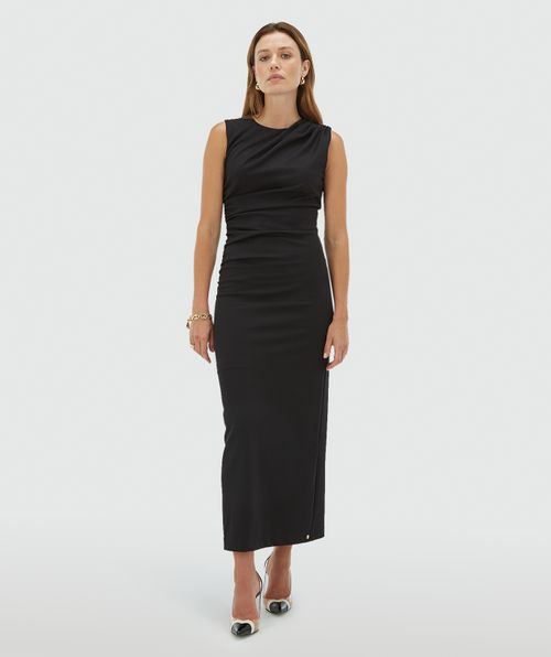 BECCA fitted midi jurk 