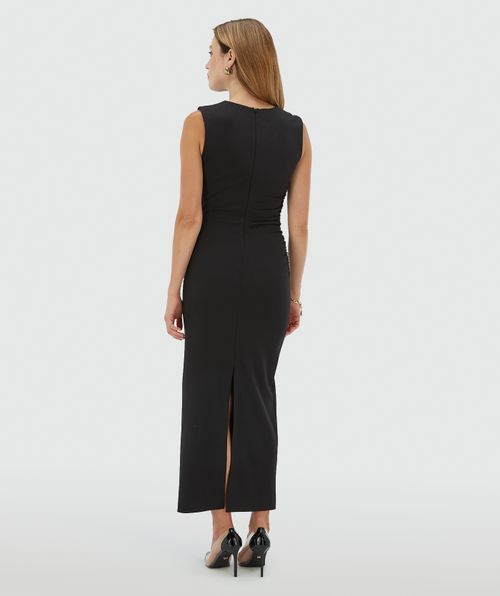 BECCA fitted midi jurk 