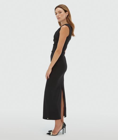 BECCA fitted midi jurk 