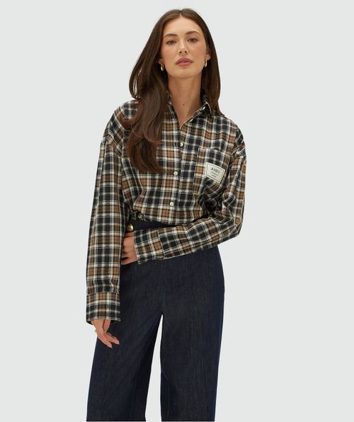 JV-BELLIS oversized checked blouse