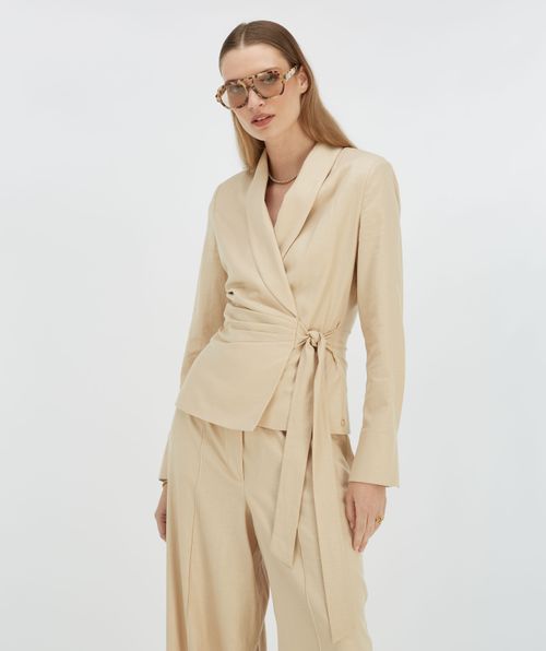 BENTHE figurbetonter Blazer mit Bindegürtel