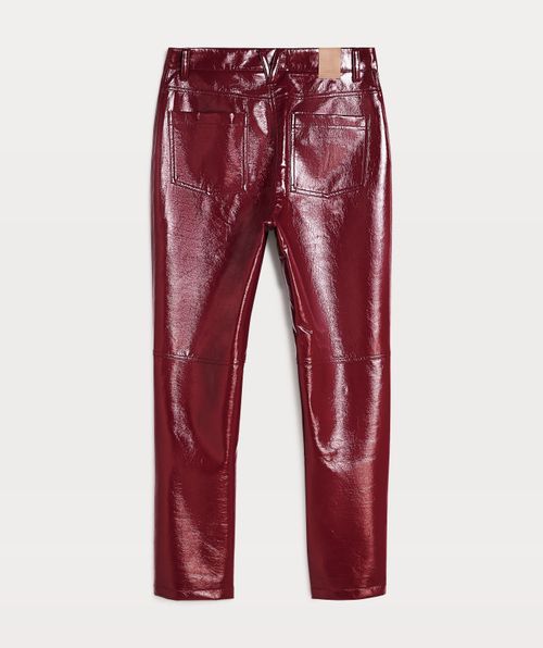 BO high rise girlfriend trousers in patent look