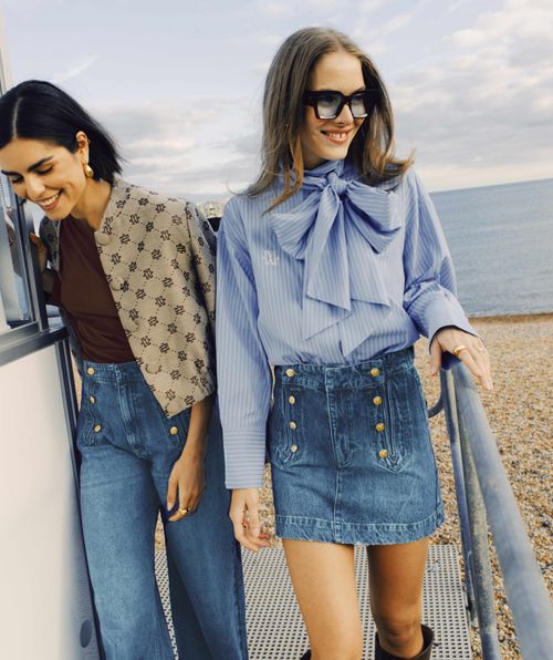 BOASSA high waisted mini spijkerrok