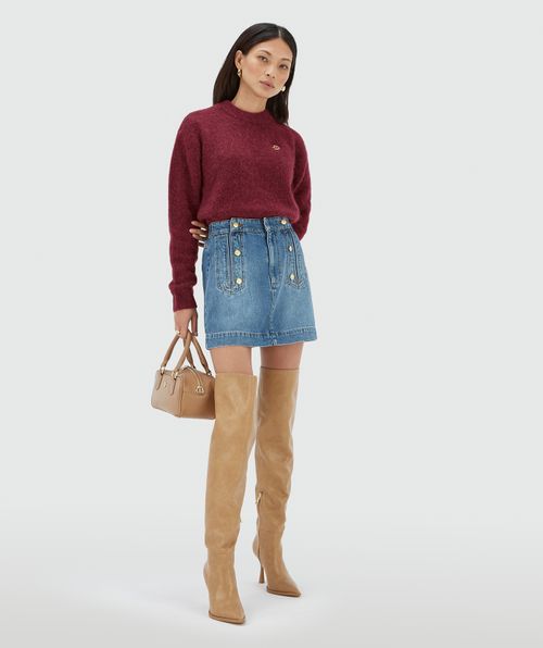 BOASSA high waisted mini spijkerrok