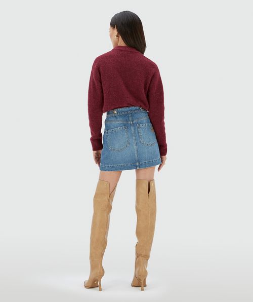 BOASSA high waisted mini spijkerrok