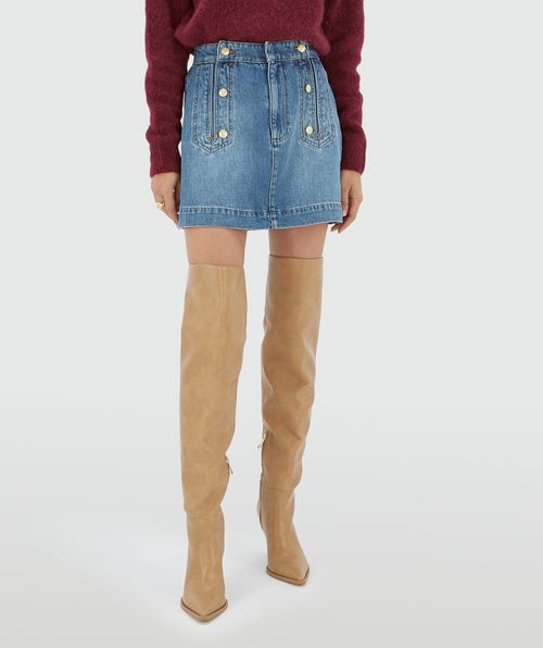 BOASSA high waisted mini spijkerrok