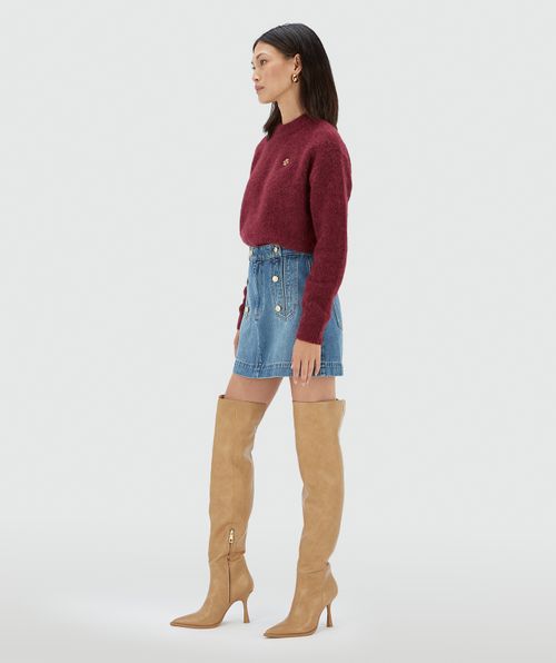 BOASSA high waisted mini spijkerrok
