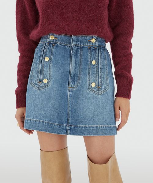 BOASSA high waisted mini spijkerrok