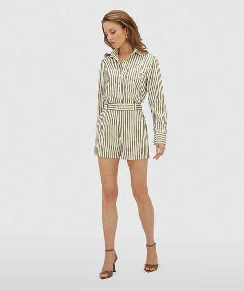 JV-BODIL Mid-Rise-Shorts mit weitem Bein und Streifen