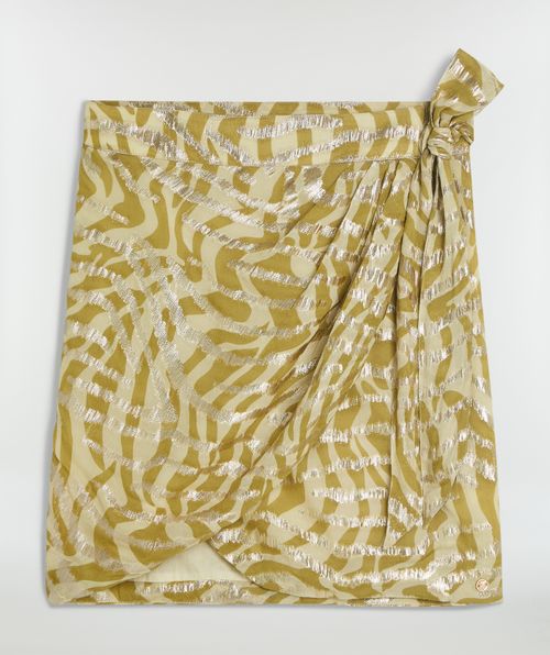 CAMEO hoch taillierter Wickelrock mit Lurex