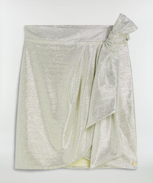 CAMEO regular fit metallic wrap skirt