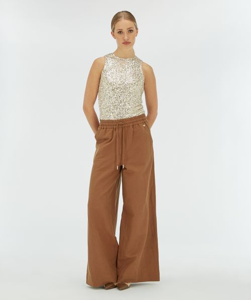 CARMEN fitted top met met pailletten