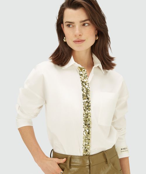 CECILE oversized sequin blouse