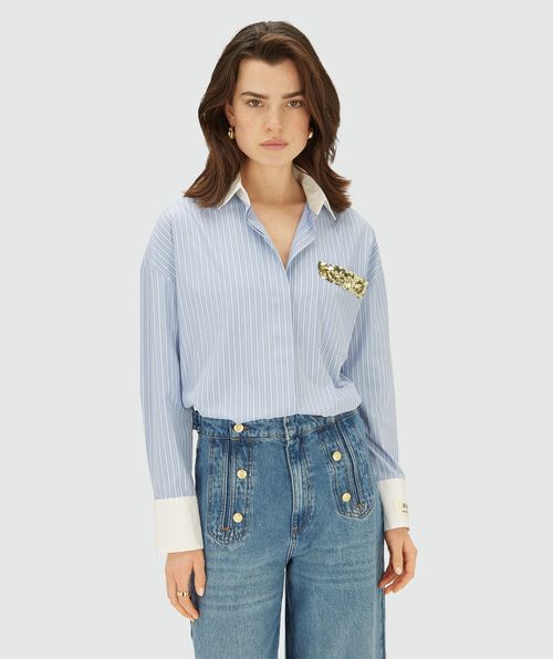 CELESTINE oversized blouse met strepen