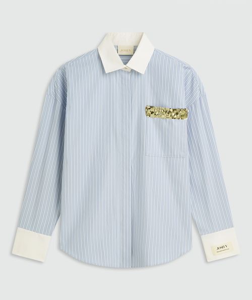 CELESTINE oversized blouse met strepen