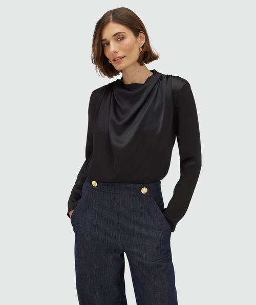 JV-CEYLIN wide fit top in satijn look